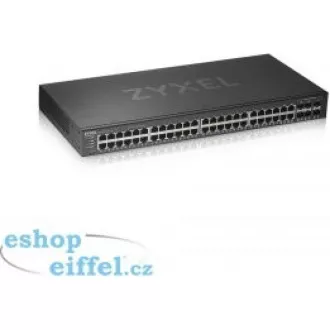 Zyxel GS1920-48v2 50-port Gigabit WebManaged Switch, 44x gigabit RJ45, 4x gigabit RJ45/SFP, 2x SFP Zyxel GS1920-48v2 50-port Gigabit WebManaged Switch, 44x gigabit RJ45, 4x gigabit RJ45/SFP, 2x SFP