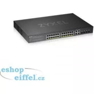 Zyxel GS1920-24HPv2 28-port Gigabit WebManaged PoE Switch, 24x gigabit RJ45, 4x gigabit RJ45/SFP, 802.3at, 375W pro PoE Zyxel GS1920-24HPv2 28-port Gigabit WebManaged PoE Switch, 24x gigabit RJ45, 4x gigabit RJ45/SFP, 802.3at, 375W pro PoE