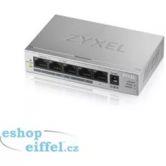 Zyxel GS1005HP 5-port Desktop Gigabit PoE Switch, 4x PoE+ GbE, PoE 60W