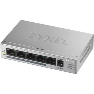 Zyxel GS1005HP 5-port Desktop Gigabit PoE Switch, 4x PoE+ GbE, PoE 60W