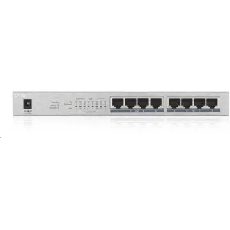 Zyxel GS1008HP 8-port Desktop Gigabit PoE Switch, 8x PoE+ GbE, PoE 60W