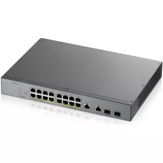 Zyxel GS1350-18HP 18 Port smart managed CCTV PoE switch, long range, 250W, 16x GbE, 2x combo RJ45/SFP Zyxel GS1350-18HP 18 Port smart managed CCTV PoE switch, long range, 250W, 16x GbE, 2x combo RJ45/SFP