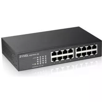 Zyxel GS1100-16 v3 16-port Gigabit Ethernet Switch, fanless Zyxel GS1100-16 v3 16-port Gigabit Ethernet Switch, fanless