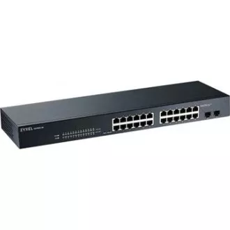 Zyxel GS1900-24E 24-port Desktop Gigabit Web Smart switch: 24x Gigabit metal, IPv6, 802.3az (Green), fanless, rack kit Zyxel GS1900-24E 24-port Desktop Gigabit Web Smart switch: 24x Gigabit metal, IPv6, 802.3az (Green), fanless, rack kit