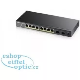 Zyxel GS1100-10HP v2 10-port Desktop Gigabit PoE Switch, 8x gigabit PoE RJ45, 2x SFP, 120W PoE budget Zyxel GS1100-10HP v2 10-port Desktop Gigabit PoE Switch, 8x gigabit PoE RJ45, 2x SFP, 120W PoE budget