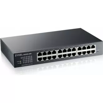 Zyxel GS1915-24E, 24-port GbE Smart hybrid mode Switch, standalone or NebulaFlex Cloud, rackmount, fanless Zyxel GS1915-24E, 24-port GbE Smart hybrid mode Switch, standalone or NebulaFlex Cloud, rackmount, fanless