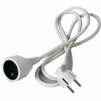 PREMIUMCORD Prodlužovací přívod 230V 5m, 1 zásuvka (M/F) bílá PREMIUMCORD Prodlužovací přívod 230V 5m, 1 zásuvka (M/F) bílá