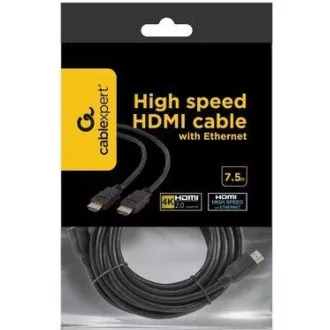 GEMBIRD Kabel HDMI - HDMI 7.5m (3D, 4K UHD, zlacené kontakty, stíněný) GEMBIRD Kabel HDMI - HDMI 7.5m (3D, 4K UHD, zlacené kontakty, stíněný)