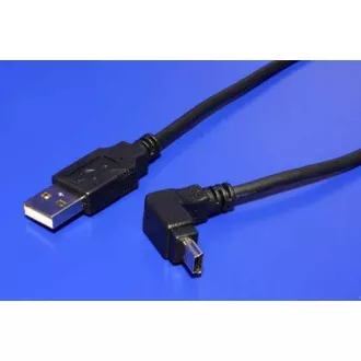 PremiumCord Kabel micro USB 2.0, A-B, konektor do úhlu 90° 1.8m (černý) PremiumCord Kabel micro USB 2.0, A-B, konektor do úhlu 90° 1.8m (černý)