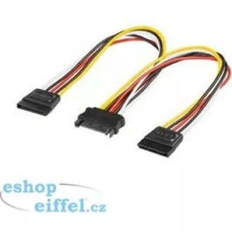 PREMIUMCORD Kabel SATA napájecí (Y) k HDD (2xF/1xM, 16cm, rozdvojka) PREMIUMCORD Kabel SATA napájecí (Y) k HDD (2xF/1xM, 16cm, rozdvojka)