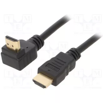 GEMBIRD Kabel HDMI - HDMI 1.8m, 90° konektor (v1.4, M/M, zlacené kontakty, úhlový, stíněný) GEMBIRD Kabel HDMI - HDMI 1.8m, 90° konektor (v1.4, M/M, zlacené kontakty, úhlový, stíněný)