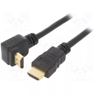 GEMBIRD Kabel HDMI - HDMI 90°, 4K 60Hz, 3m, černá GEMBIRD Kabel HDMI - HDMI 90°, 4K 60Hz, 3m, černá