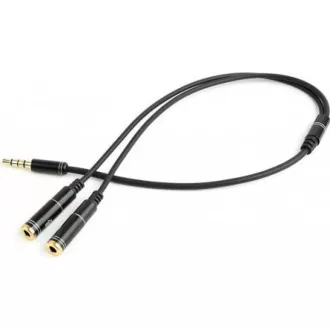 GEMBIRD Kabel rozdvojka jack 3, 5mm (4 pólový) na 2x3, 5mm M/F, 20cm, bíla GEMBIRD Kabel rozdvojka jack 3, 5mm (4 pólový) na 2x3, 5mm M/F, 20cm, bíla