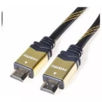 PREMIUMCORD Gold HDMI High Speed + Ethernet kabel (v1.4), opletený, zlacené konektory, 1m PREMIUMCORD Gold HDMI High Speed + Ethernet kabel (v1.4), opletený, zlacené konektory, 1m