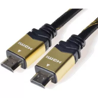 PREMIUMCORD Gold HDMI High Speed + Ethernet kabel (v1.4), opletený, zlacené konektory, 1m PREMIUMCORD Gold HDMI High Speed + Ethernet kabel (v1.4), opletený, zlacené konektory, 1m