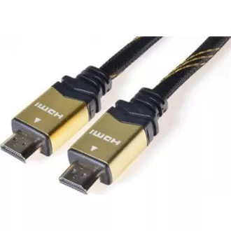 PREMIUMCORD Gold HDMI High Speed + Ethernet kabel (v1.4), opletený, zlacené konektory, 1, 5m