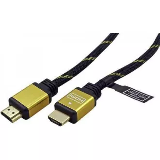 PREMIUMCORD Gold HDMI High Speed + Ethernet kabel (v1.4), opletený, zlacené konektory, 3m PREMIUMCORD Gold HDMI High Speed + Ethernet kabel (v1.4), opletený, zlacené konektory, 3m