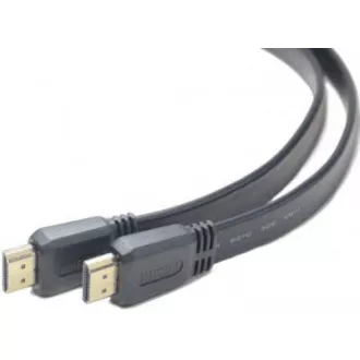 PREMIUMCORD HDMI High Speed + Ethernet plochý kabel, zlacené konektory, 2m PREMIUMCORD HDMI High Speed + Ethernet plochý kabel, zlacené konektory, 2m