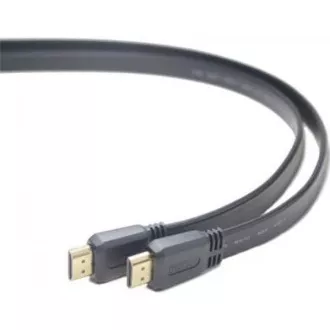 PREMIUMCORD HDMI High Speed + Ethernet plochý kabel, zlacené konektory, 2m PREMIUMCORD HDMI High Speed + Ethernet plochý kabel, zlacené konektory, 2m