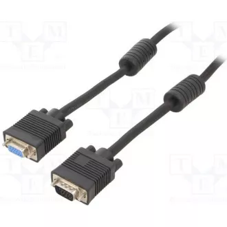 GEMBIRD Kabel VGA prodlužovací 3m, černý (15 F/F, dvojité stínění, feritová jádra) GEMBIRD Kabel VGA prodlužovací 3m, černý (15 F/F, dvojité stínění, feritová jádra)