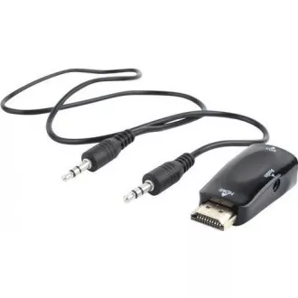 GEMBIRD Redukce HDMI - VGA+Audio (M/F, černá)