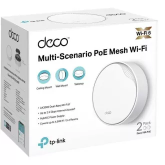 TP-Link Deco X50-PoE (3-pack) WiFi6 Mesh (AX3000, 2, 4GHz/5GHz, 1x2, 5GbELAN/WAN, 1xGbELAN/WAN, 1xPoE) TP-Link Deco X50-PoE (3-pack) WiFi6 Mesh (AX3000, 2, 4GHz/5GHz, 1x2, 5GbELAN/WAN, 1xGbELAN/WAN, 1xPoE)