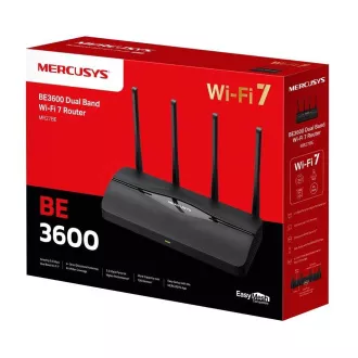MERCUSYS MR27BE EasyMesh WiFi7 router (BE3600, 2, 4GHz/5GHz, 1x2, 5GbEWAN, 1x2, 5GbELAN, 2xGbE) MERCUSYS MR27BE EasyMesh WiFi7 router (BE3600, 2, 4GHz/5GHz, 1x2, 5GbEWAN, 1x2, 5GbELAN, 2xGbE)