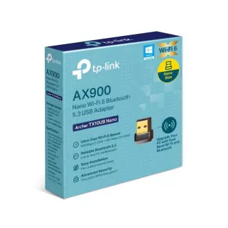 TP-Link Archer TX10UB Nano WiFi6 USB adapter (AX900, 2, 4GHz/5GHz, USB2.0, Bluetooth5.3) TP-Link Archer TX10UB Nano WiFi6 USB adapter (AX900, 2, 4GHz/5GHz, USB2.0, Bluetooth5.3)