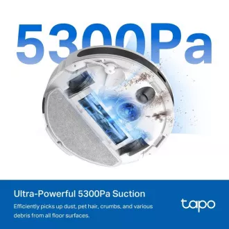 TP-Link Tapo RV20 Max robotický vysavač s mopem (LiDAR, 2, 4 GHz, BT, bílý)