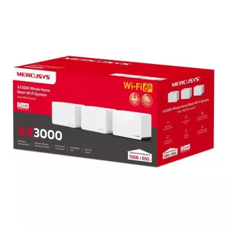 MERCUSYS Halo H85X(3-pack) WiFi6 Mesh (AX3000, 2, 4GHz/5GHz, 1x2, 5GbELAN/WAN, 2xGbELAN/WAN) MERCUSYS Halo H85X(3-pack) WiFi6 Mesh (AX3000, 2, 4GHz/5GHz, 1x2, 5GbELAN/WAN, 2xGbELAN/WAN)