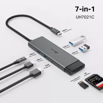 TP-Link UH7021C USB-C hub 7v1 (3x USB3.2Gen1, 1xUSB-C3.2Gen1, 1xHDMI, 1xSD, 1xmicroSD, PD 100W) TP-Link UH7021C USB-C hub 7v1 (3x USB3.2Gen1, 1xUSB-C3.2Gen1, 1xHDMI, 1xSD, 1xmicroSD, PD 100W)