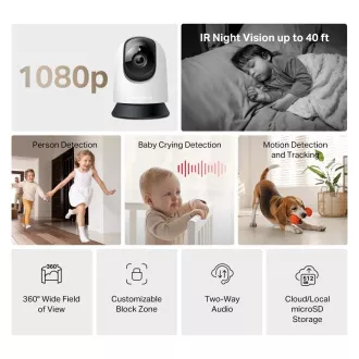 MERCUSYS MC200 domácí/indoor kamera (2MP, Full HD 1080p, IR 12m, WiFi, microSD) MERCUSYS MC200 domácí/indoor kamera (2MP, Full HD 1080p, IR 12m, WiFi, microSD)