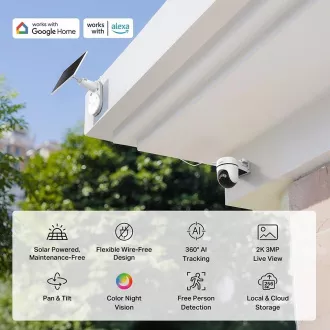 TP-Link Tapo C610 KIT venkovní kamera, solární panel (3MP, 2K, 1296p, IR 10m, WiFi, micro SD card, IP65) TP-Link Tapo C610 KIT venkovní kamera, solární panel (3MP, 2K, 1296p, IR 10m, WiFi, micro SD card, IP65)