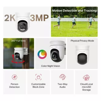 MERCUSYS MC510 venkovní-outdoor kamera (3MP, 2K, 1296p, IR 30m, WiFi, microSD)