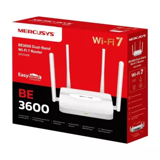 MERCUSYS MR25WBE EasyMesh WiFi7 router (BE3600, 2, 4GHz/5GHz, 1xGbEWAN, 3xGbELAN) MERCUSYS MR25WBE EasyMesh WiFi7 router (BE3600, 2, 4GHz/5GHz, 1xGbEWAN, 3xGbELAN)
