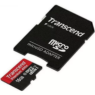 TRANSCEND MicroSDHC karta 16GB Premium, Class 10 UHS-I 300x + adaptér TRANSCEND MicroSDHC karta 16GB Premium, Class 10 UHS-I 300x + adaptér