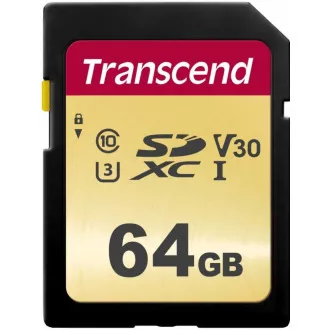 TRANSCEND SDXC karta 64GB 500S, UHS-I U3 V30 (R:95/W:50 MB/s) TRANSCEND SDXC karta 64GB 500S, UHS-I U3 V30 (R:95/W:50 MB/s)