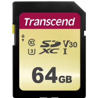 TRANSCEND SDXC karta 64GB 500S, UHS-I U3 V30 (R:95/W:50 MB/s) TRANSCEND SDXC karta 64GB 500S, UHS-I U3 V30 (R:95/W:50 MB/s)