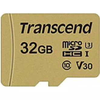 TRANSCEND MicroSDHC karta 32GB 500S, UHS-I U3 V30 + adaptér TRANSCEND MicroSDHC karta 32GB 500S, UHS-I U3 V30 + adaptér