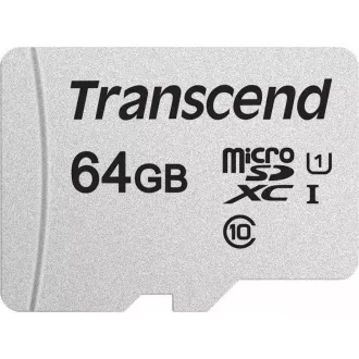 TRANSCEND MicroSDXC karta 64GB 300S, UHS-I U1 + adaptér TRANSCEND MicroSDXC karta 64GB 300S, UHS-I U1 + adaptér