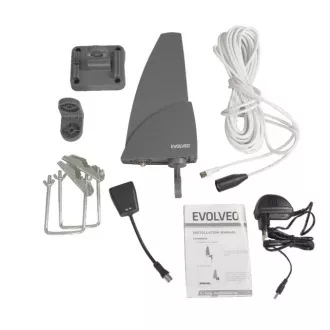 EVOLVEO Shark, aktivní venkovní anténa DAB+/DVB-T2, filtr LTE, 4G, 5G EVOLVEO Shark, aktivní venkovní anténa DAB+/DVB-T2, filtr LTE, 4G, 5G