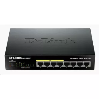 D-Link DGS-1008P 8-port Gigabit Desktop Switch, 4 porty jsou PoE+, PoE budget 68W D-Link DGS-1008P 8-port Gigabit Desktop Switch, 4 porty jsou PoE+, PoE budget 68W