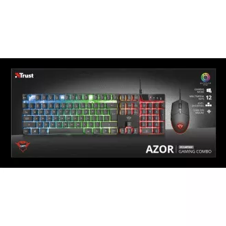 TRUST set klávesnice + myš GXT 838 Azor Gaming Combo US TRUST set klávesnice + myš GXT 838 Azor Gaming Combo US