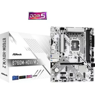 ASRock MB Sc LGA1700 B760M-HDV/M.2, Intel B760, 2xDDR5, 1xDP, 1xHDMI, 1xVGA, mATX ASRock MB Sc LGA1700 B760M-HDV/M.2, Intel B760, 2xDDR5, 1xDP, 1xHDMI, 1xVGA, mATX