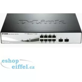 D-Link DGS-1210-08P 10-port Gigabit Smart PoE Switch, 8x GbE PoE+, 2x SFP, PoE 65W, fanless D-Link DGS-1210-08P 10-port Gigabit Smart PoE Switch, 8x GbE PoE+, 2x SFP, PoE 65W, fanless