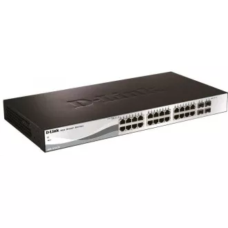 D-Link DGS-1210-28 28-port Gigabit Smart+ Switch, 24x GbE, 4x RJ45/SFP, fanless D-Link DGS-1210-28 28-port Gigabit Smart+ Switch, 24x GbE, 4x RJ45/SFP, fanless