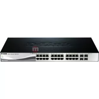 D-Link DGS-1210-28 28-port Gigabit Smart+ Switch, 24x GbE, 4x RJ45/SFP, fanless D-Link DGS-1210-28 28-port Gigabit Smart+ Switch, 24x GbE, 4x RJ45/SFP, fanless