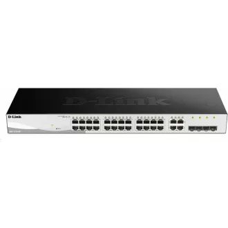 D-Link DGS-1210-28 28-port Gigabit Smart+ Switch, 24x GbE, 4x RJ45/SFP, fanless D-Link DGS-1210-28 28-port Gigabit Smart+ Switch, 24x GbE, 4x RJ45/SFP, fanless