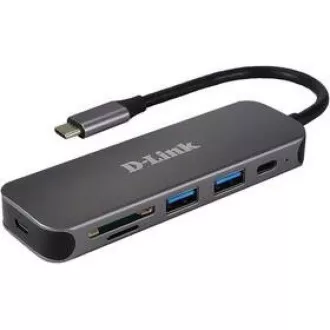 D-Link DUB-2325 USB-C Hub with SD/microSD Card Reader, 2x USB3.0