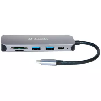 D-Link DUB-2325 USB-C Hub with SD/microSD Card Reader, 2x USB3.0